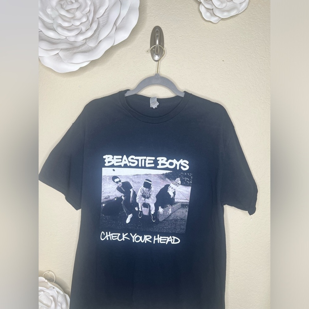 NTM: Retro Beastie Boys Unisex Black & White Graphic Check Your Head Album Sz L - Picture 3 of 12